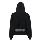 BSRXV Embroidered Organic Cotton Hoodie - Black