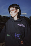 BSRXV Embroidered Organic Cotton Hoodie - Black