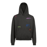 BSRXV Embroidered Organic Cotton Hoodie - Black