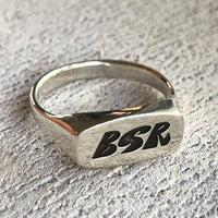 BSR Sterling Silver 925 Signet Ring